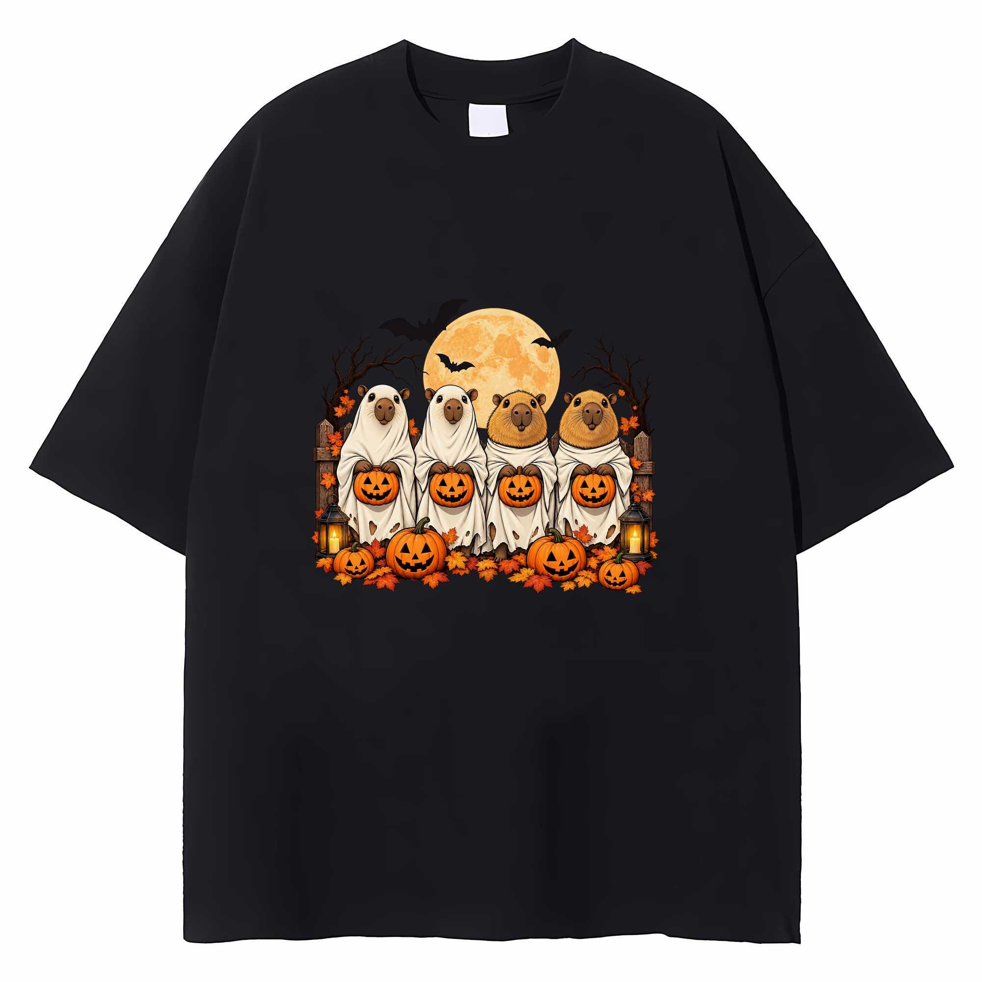 Capybara Halloween T-shirt Funny Spooky Animal Graphic Tee Capybara Lover Gift