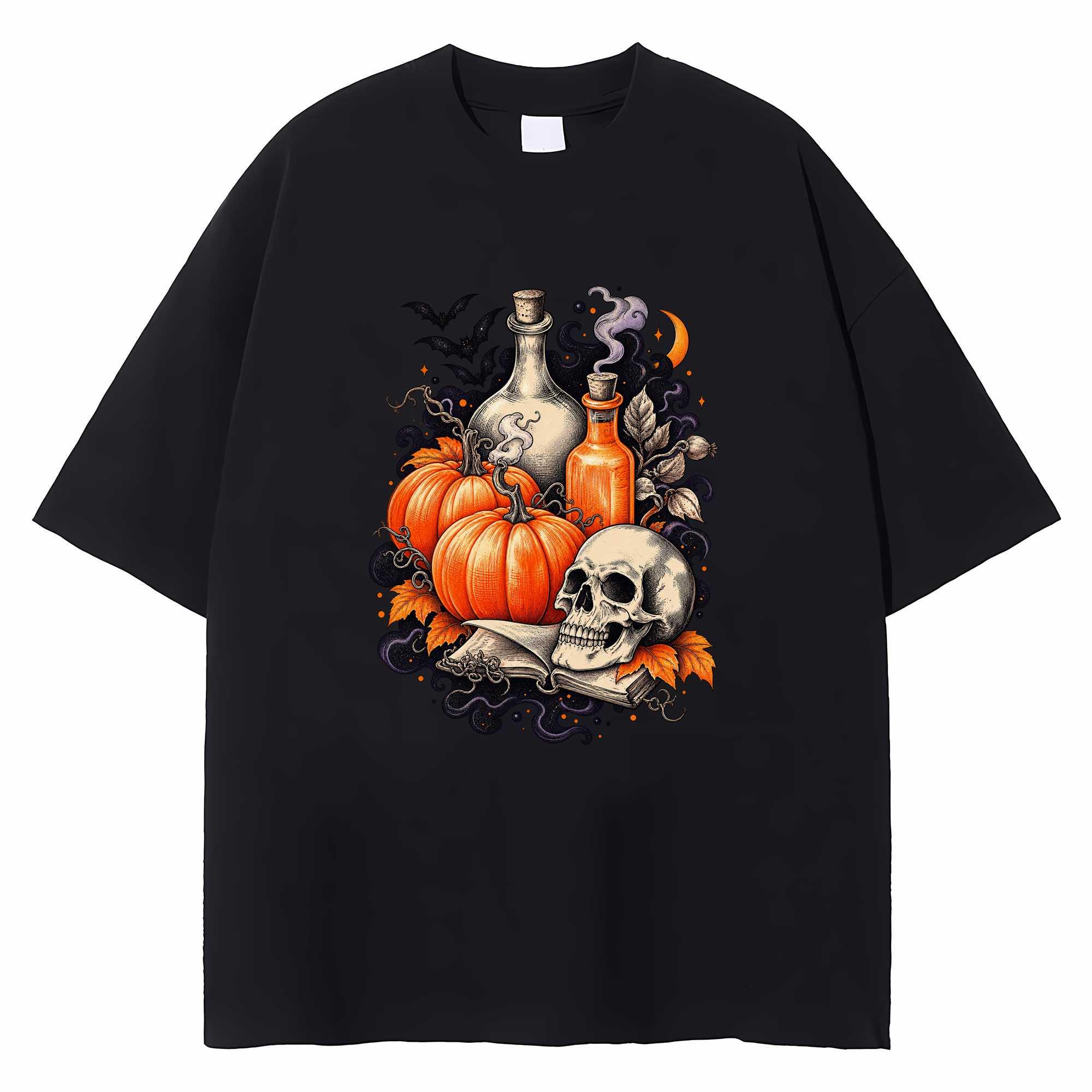 Vintage Dark Academia Halloween T-shirt Retro Horror Graphic Tee